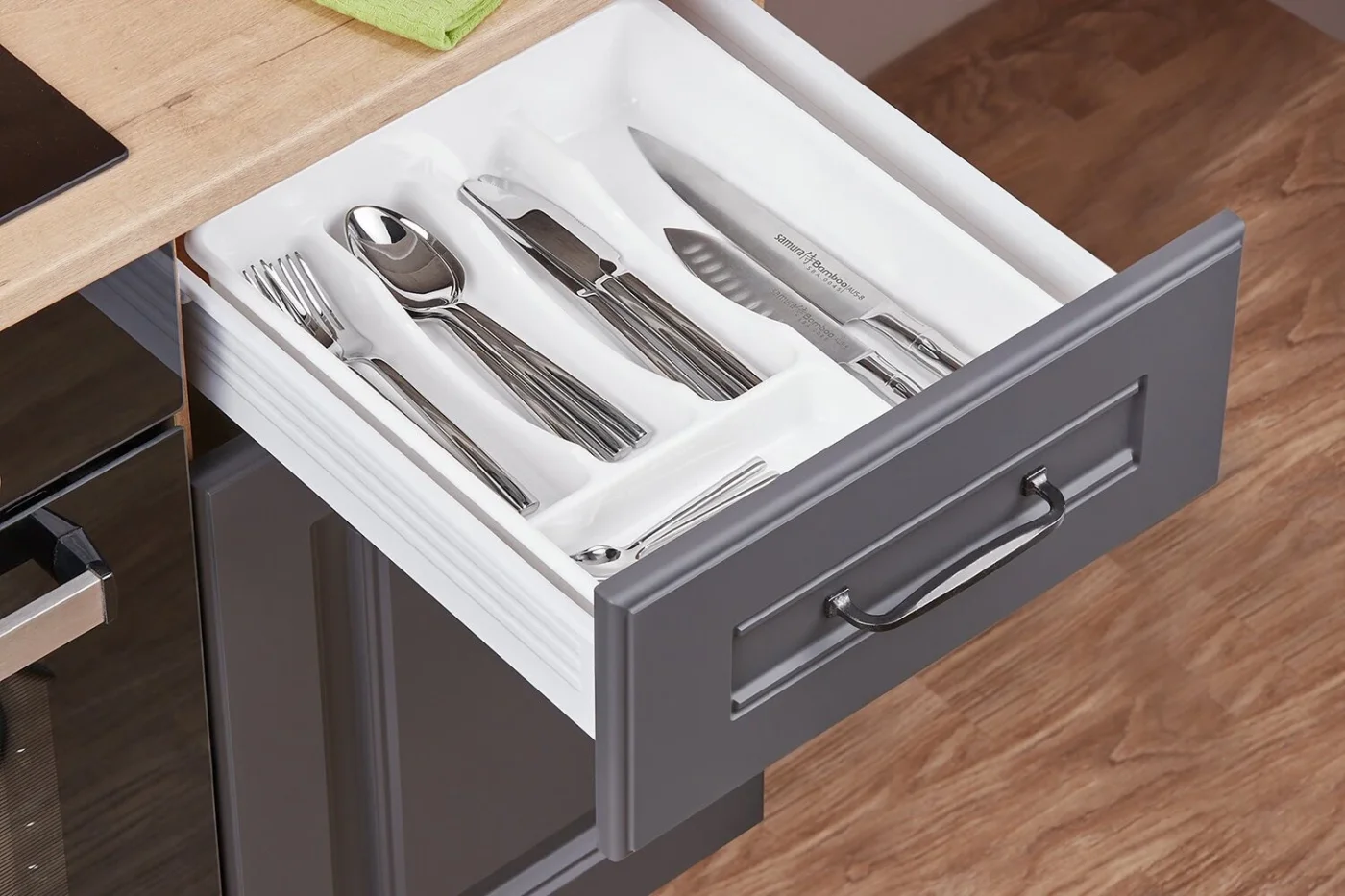 Кухонный гарнитур Hoff Маренго 2,4 м, 240х210х60 см, цвет дуб золотой крафт, маренго